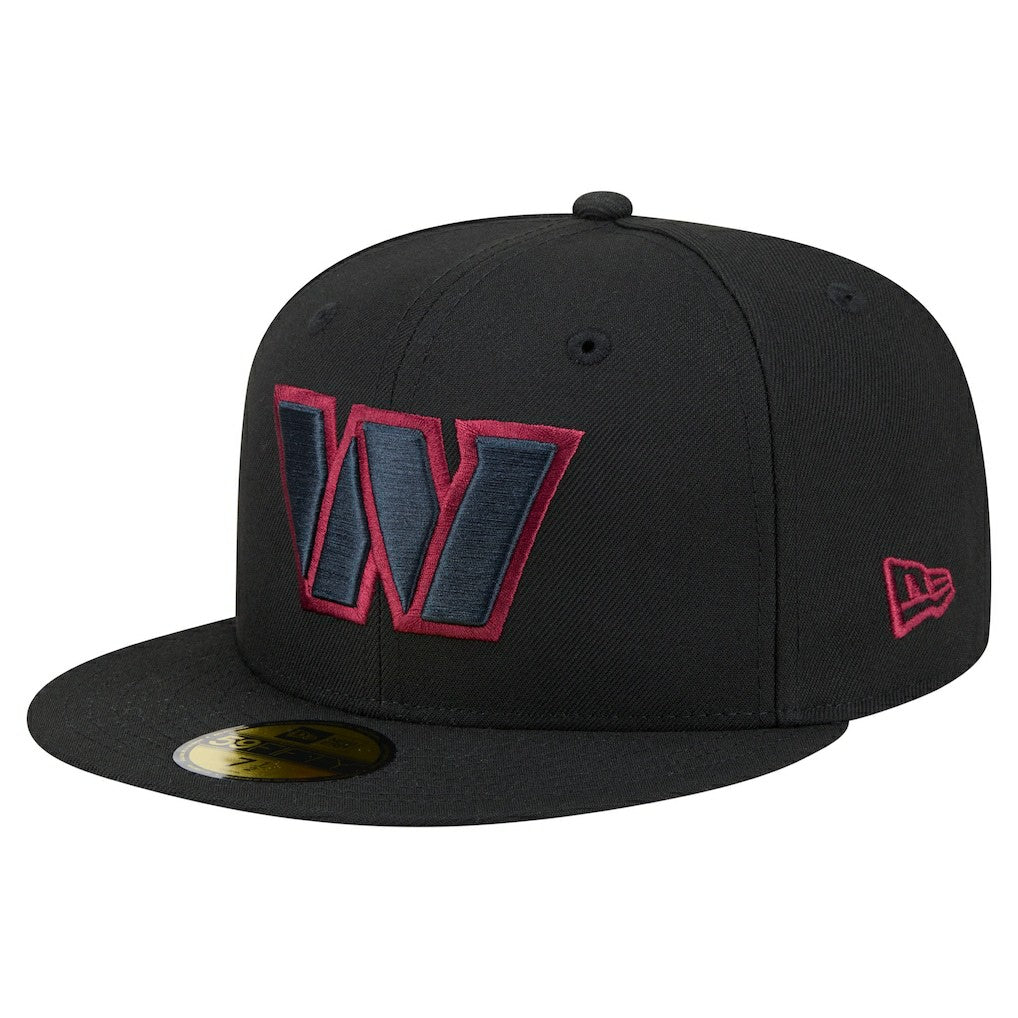 Washington Commanders New Era Color Pop 59FIFTY Fitted Hat - Black Hats