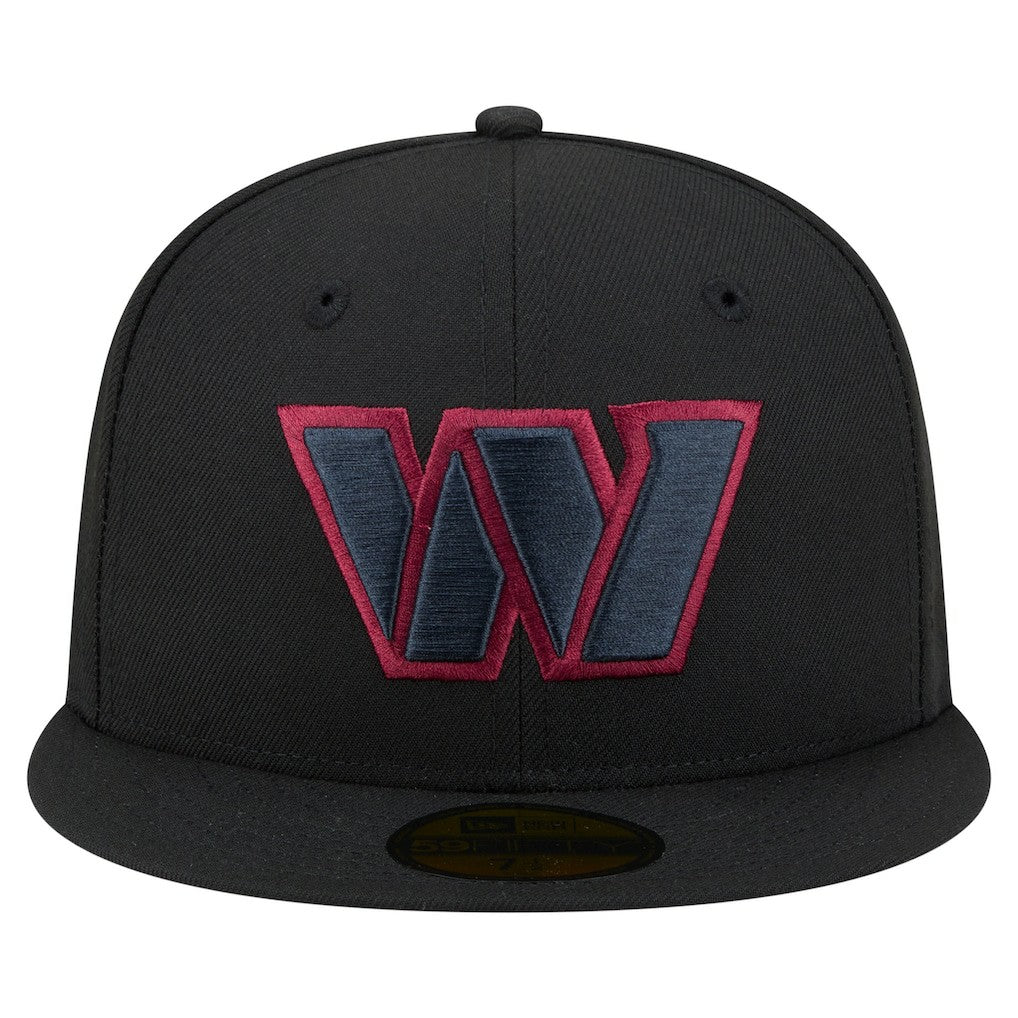 Washington Commanders New Era Color Pop 59FIFTY Fitted Hat - Black Hats