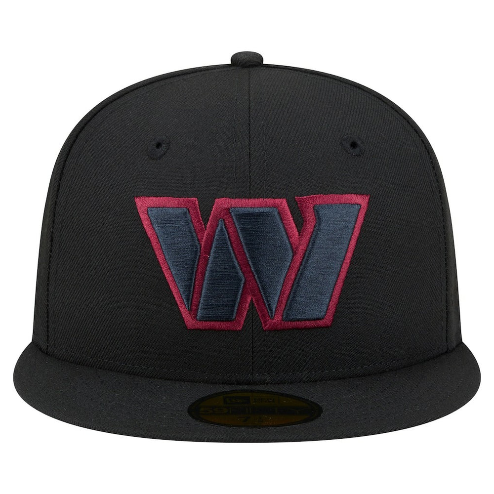 Washington Commanders New Era Color Pop 59FIFTY Fitted Hat - Black Hats