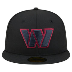 Washington Commanders New Era Color Pop 59FIFTY Fitted Hat - Black Hats