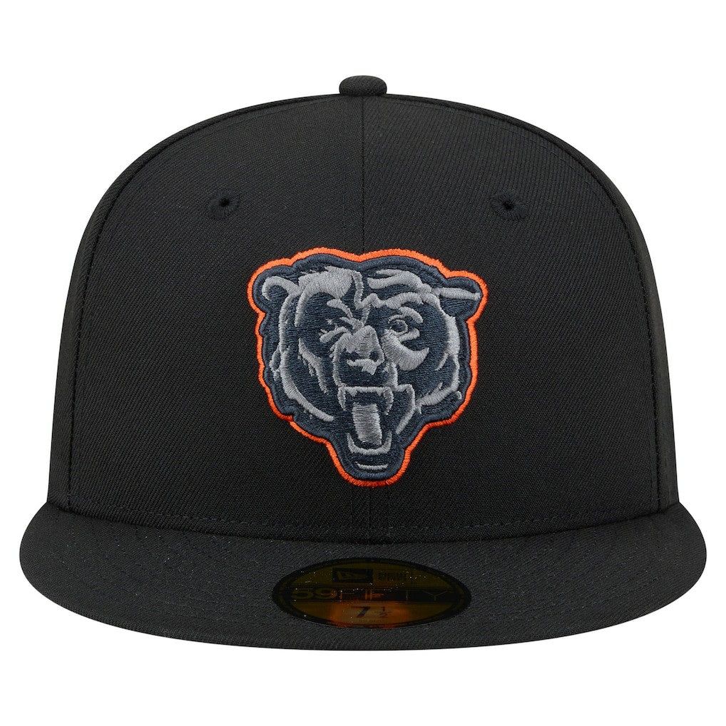 Chicago Bears New Era Color Pop 59FIFTY Fitted Hat - Black Hats