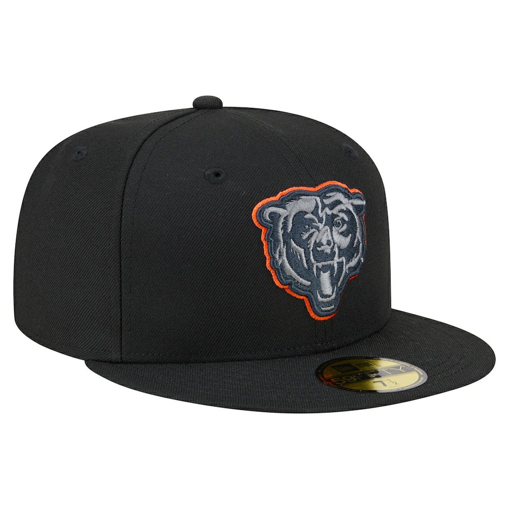 Chicago Bears New Era Color Pop 59FIFTY Fitted Hat - Black Hats