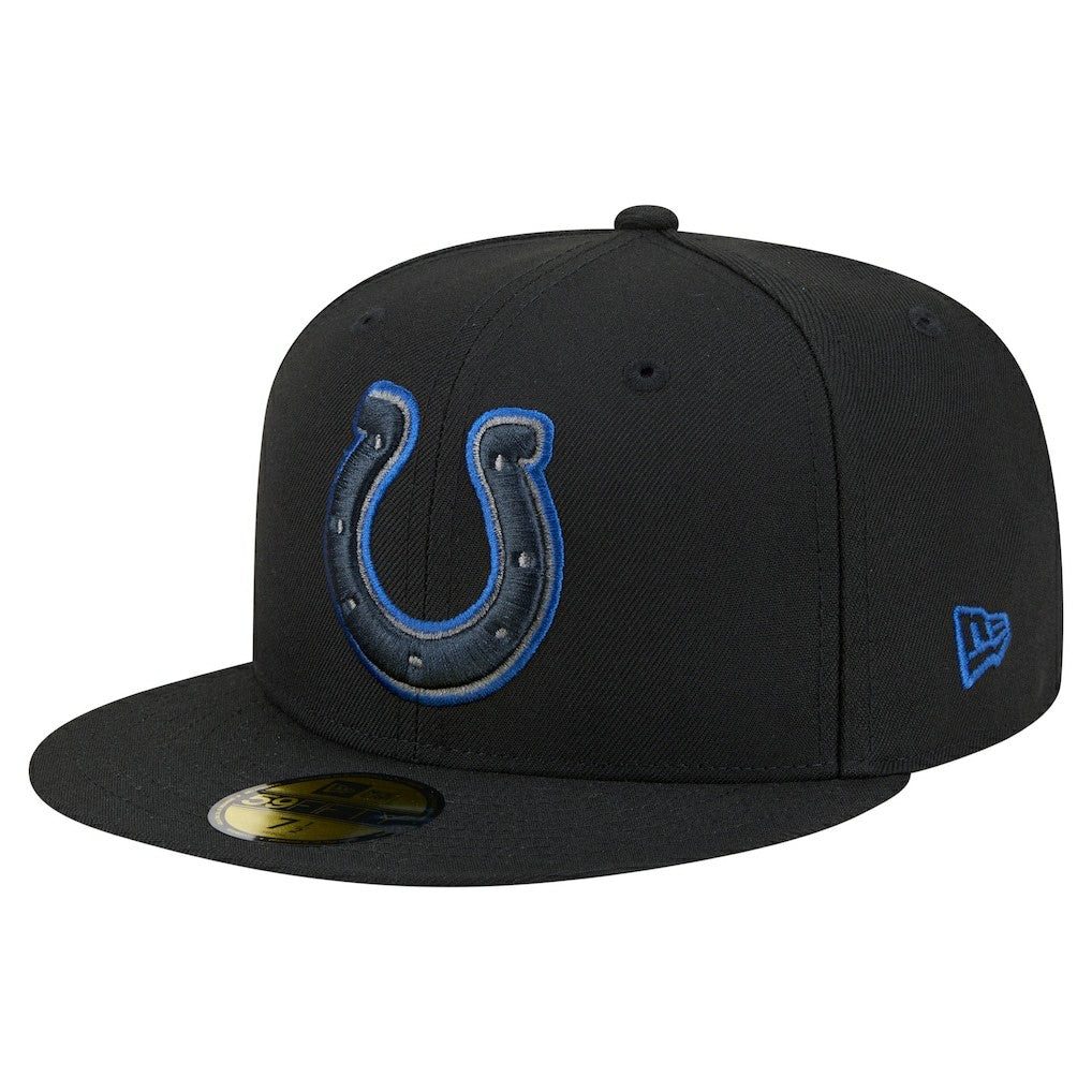 Indianapolis Colts New Era Color Pop 59FIFTY Fitted Hat - Black Hats
