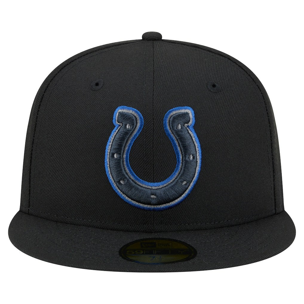 Indianapolis Colts New Era Color Pop 59FIFTY Fitted Hat - Black Hats