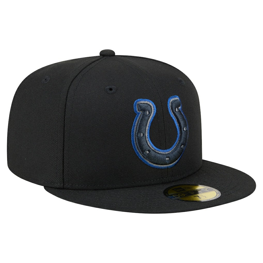 Indianapolis Colts New Era Color Pop 59FIFTY Fitted Hat - Black Hats