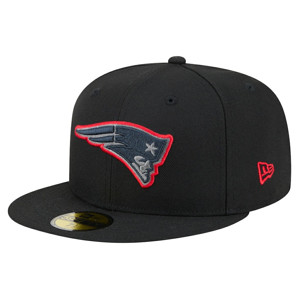 New England Patriots New Era Color Pop 59FIFTY Fitted Hat - Black Hats