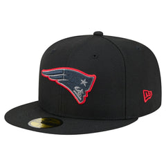 New England Patriots New Era Color Pop 59FIFTY Fitted Hat - Black Hats