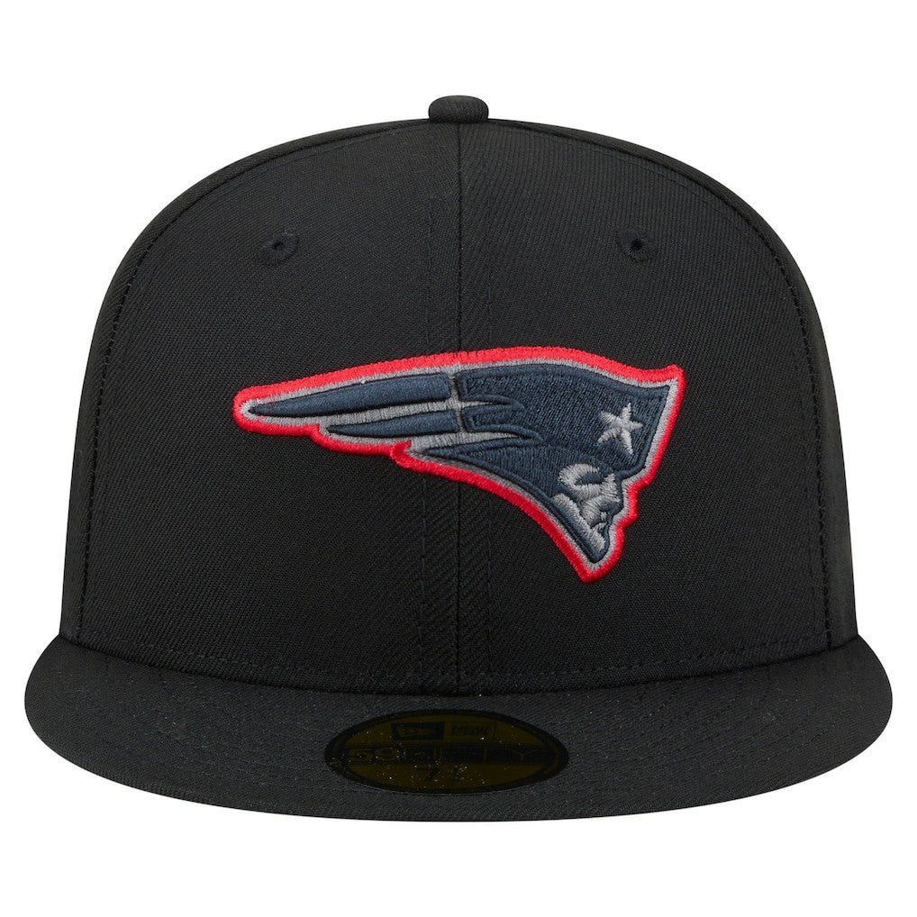 New England Patriots New Era Color Pop 59FIFTY Fitted Hat - Black Hats