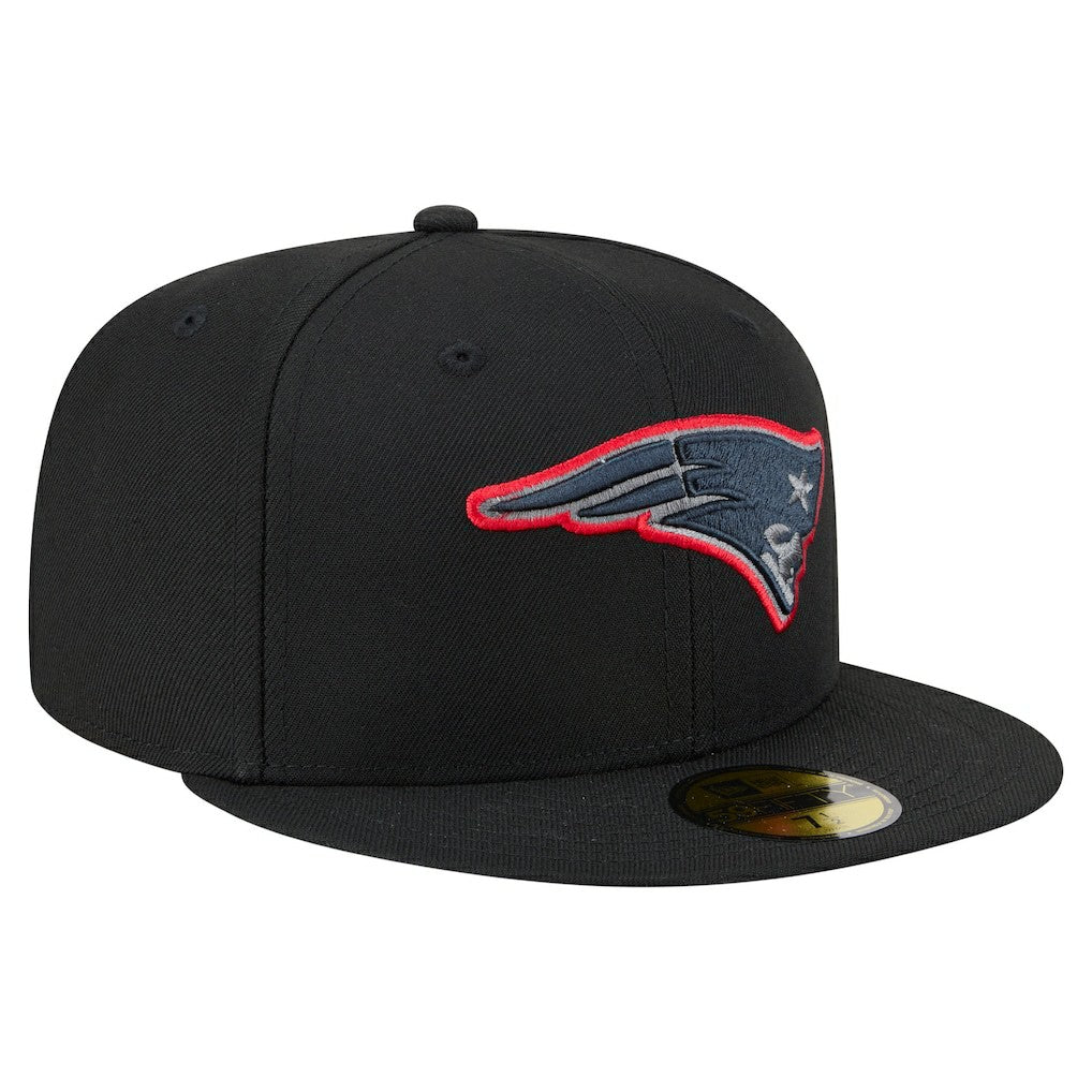 New England Patriots New Era Color Pop 59FIFTY Fitted Hat - Black Hats