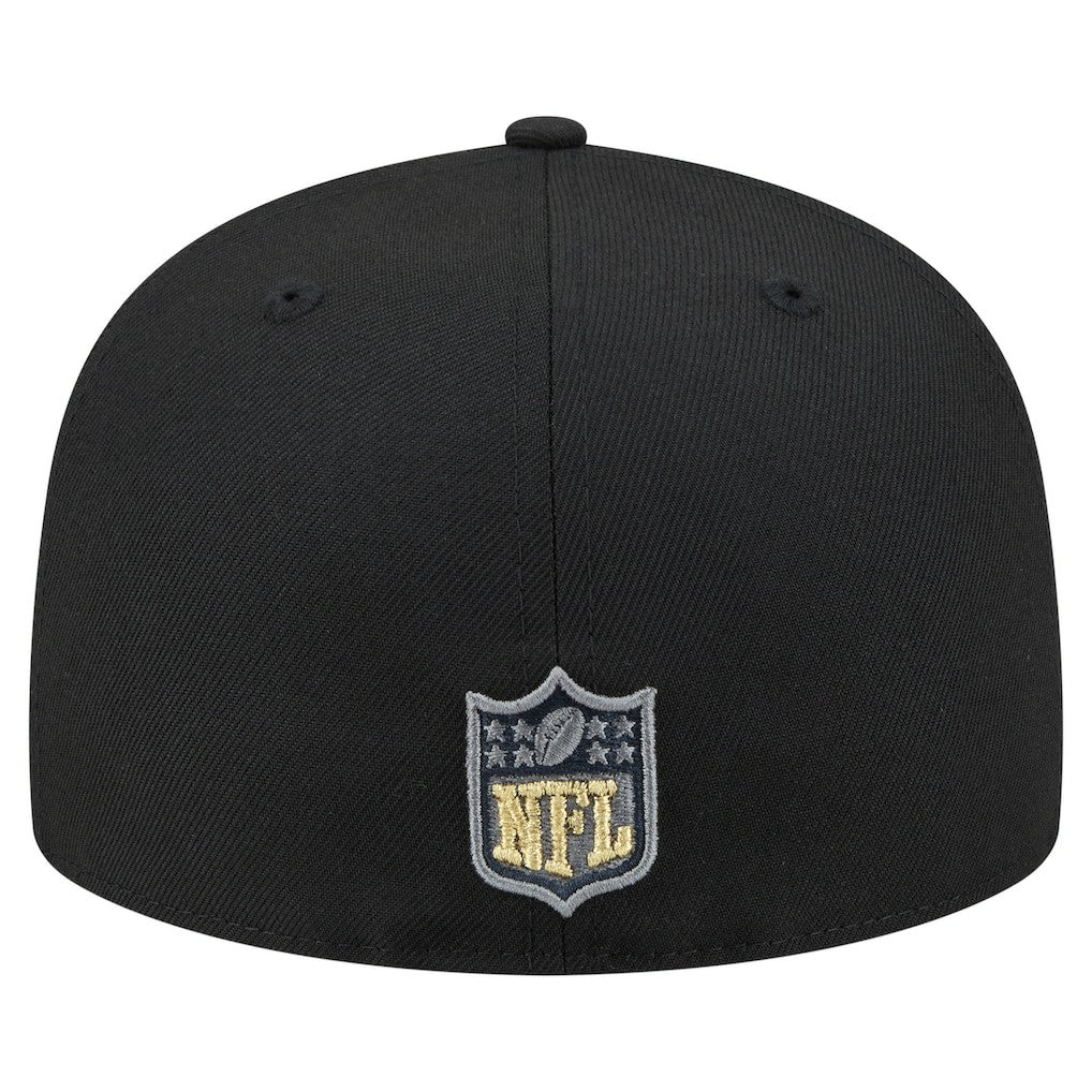 New Orleans Saints New Era Color Pop 59FIFTY Fitted Hat - Black Hats