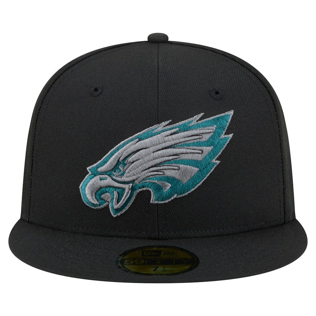 Philadelphia Eagles New Era Color Pop 59FIFTY Fitted Hat - Black Hats