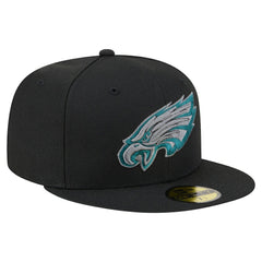 Philadelphia Eagles New Era Color Pop 59FIFTY Fitted Hat - Black Hats