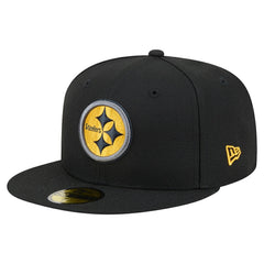 Pittsburgh Steelers New Era Color Pop 59FIFTY Fitted Hat - Black Hats