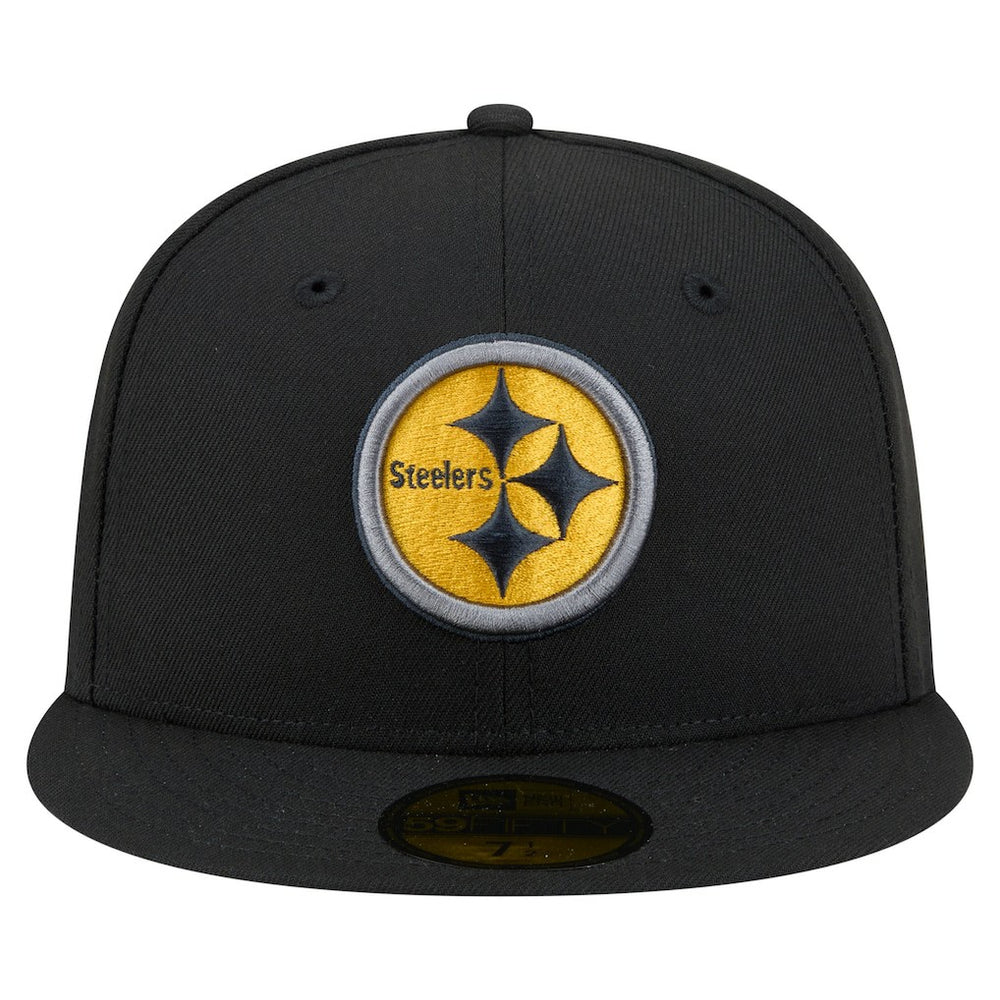 Pittsburgh Steelers New Era Color Pop 59FIFTY Fitted Hat - Black Hats