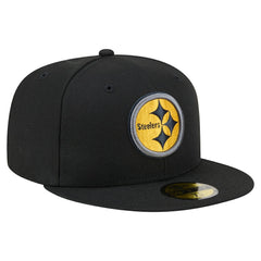 Pittsburgh Steelers New Era Color Pop 59FIFTY Fitted Hat - Black Hats