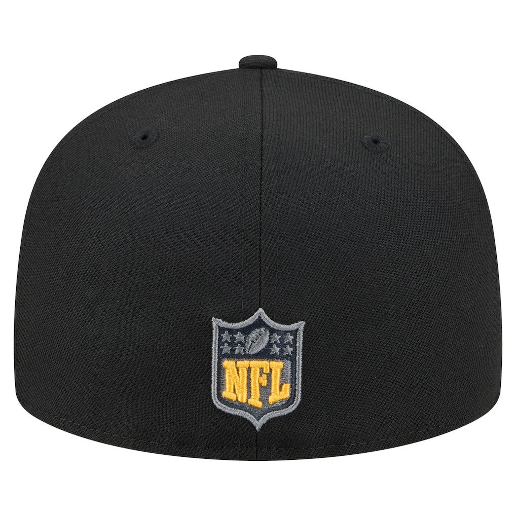 Pittsburgh Steelers New Era Color Pop 59FIFTY Fitted Hat - Black Hats
