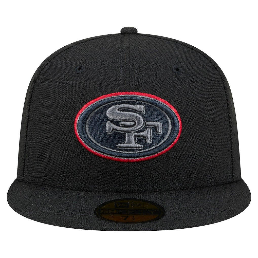 San Francisco 49ers New Era Color Pop 59FIFTY Fitted Hat - Black Hats