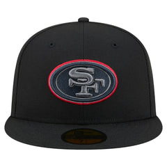 San Francisco 49ers New Era Color Pop 59FIFTY Fitted Hat - Black Hats