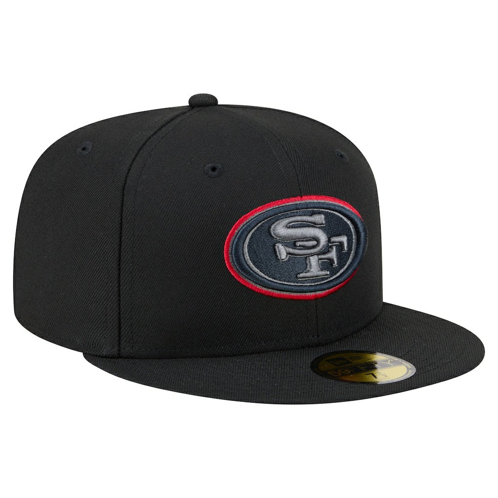 San Francisco 49ers New Era Color Pop 59FIFTY Fitted Hat - Black Hats