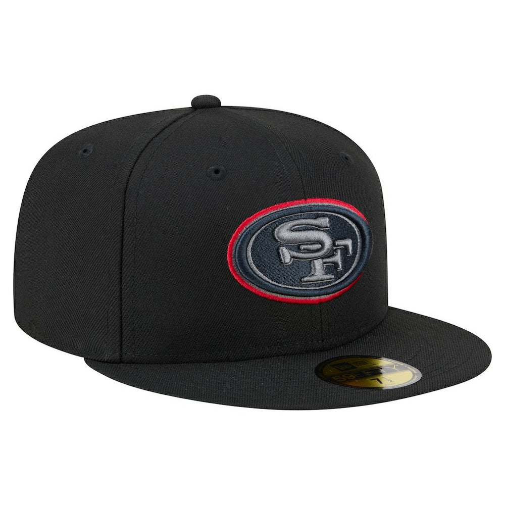 San Francisco 49ers New Era Color Pop 59FIFTY Fitted Hat - Black Hats