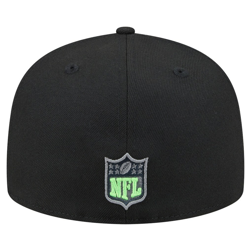 Seattle Seahawks New Era Color Pop 59FIFTY Fitted Hat - Black Hats
