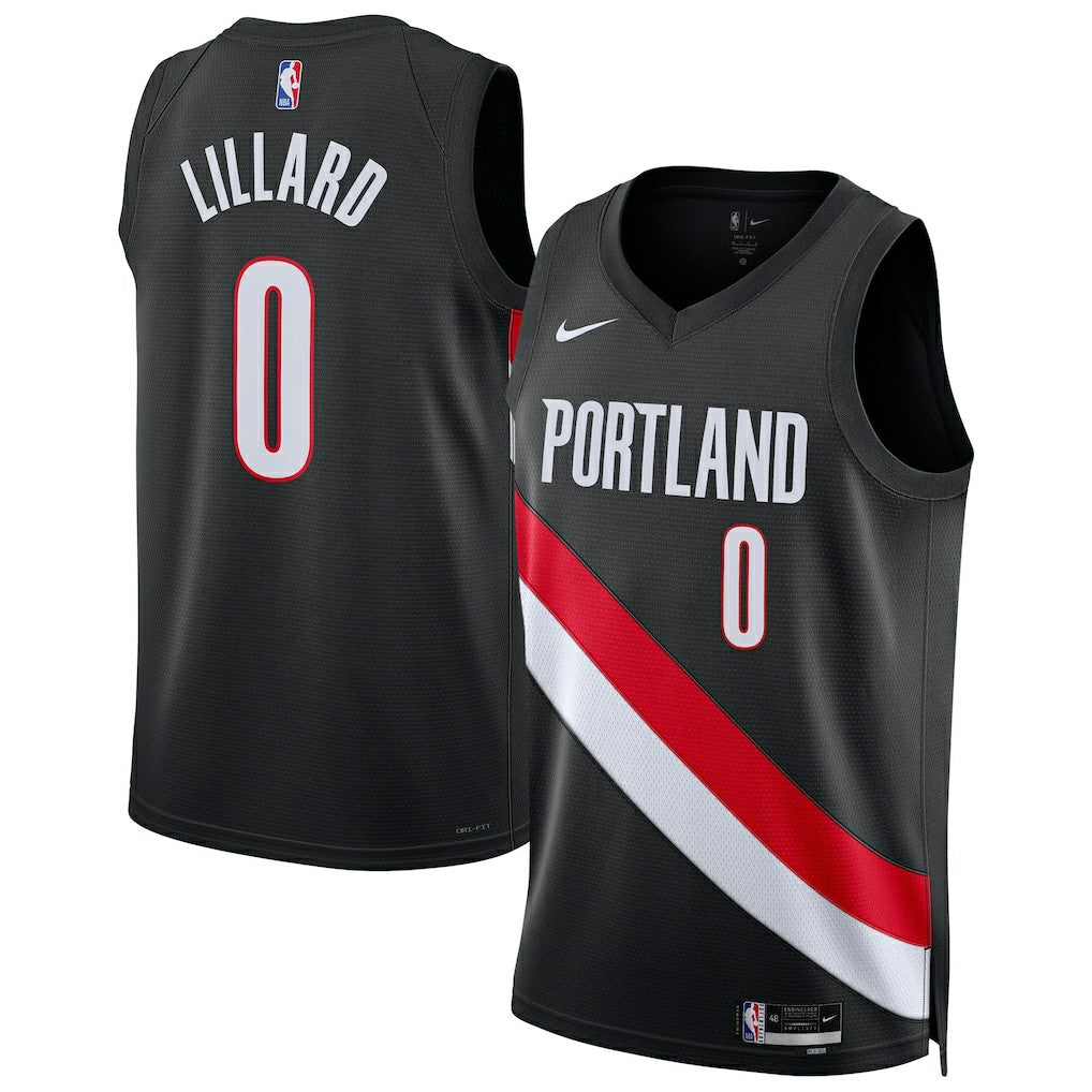 Damian Lillard Portland Trail Blazers Unisex Swingman Player Jersey Icon Editi- Black - Nike