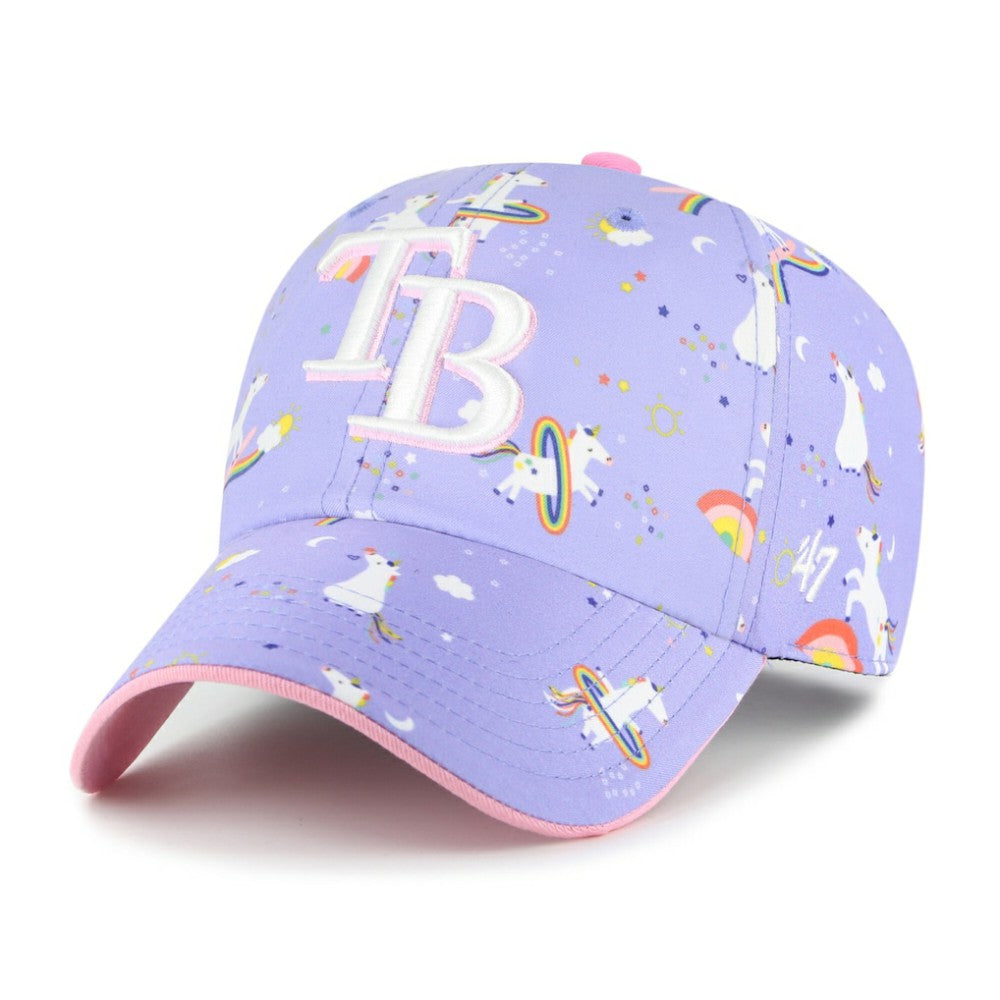 Tampa Bay Rays '47 Girls Youth Unicorn Clean Up Adjustable Hat - Lavender Hats