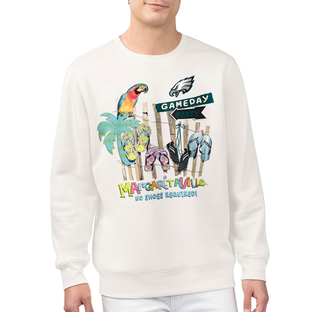 Philadelphia Eagles Margaritaville Gameday Party Fleece Sweatshirt - Cream Sweatshirts