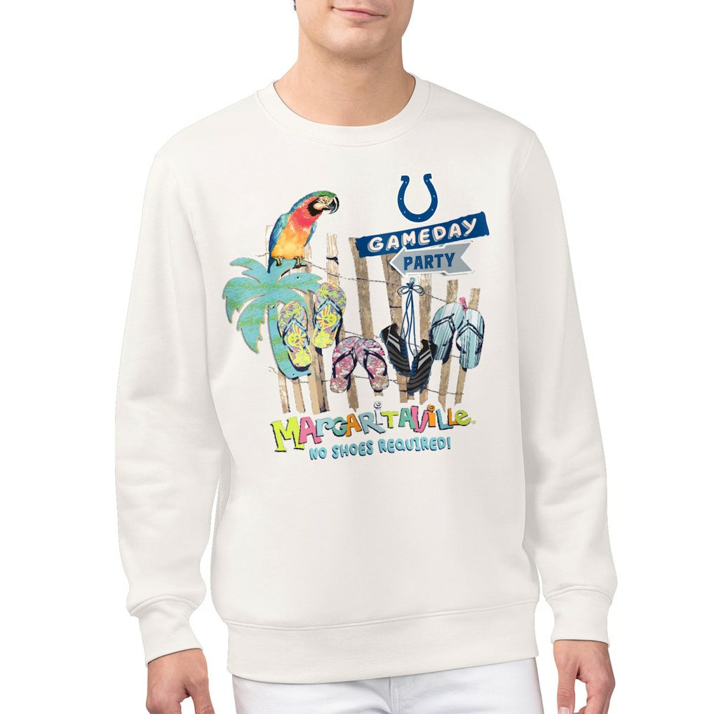Indianapolis Colts Margaritaville Gameday Party Fleece Sweatshirt - Cream Sweatshirts