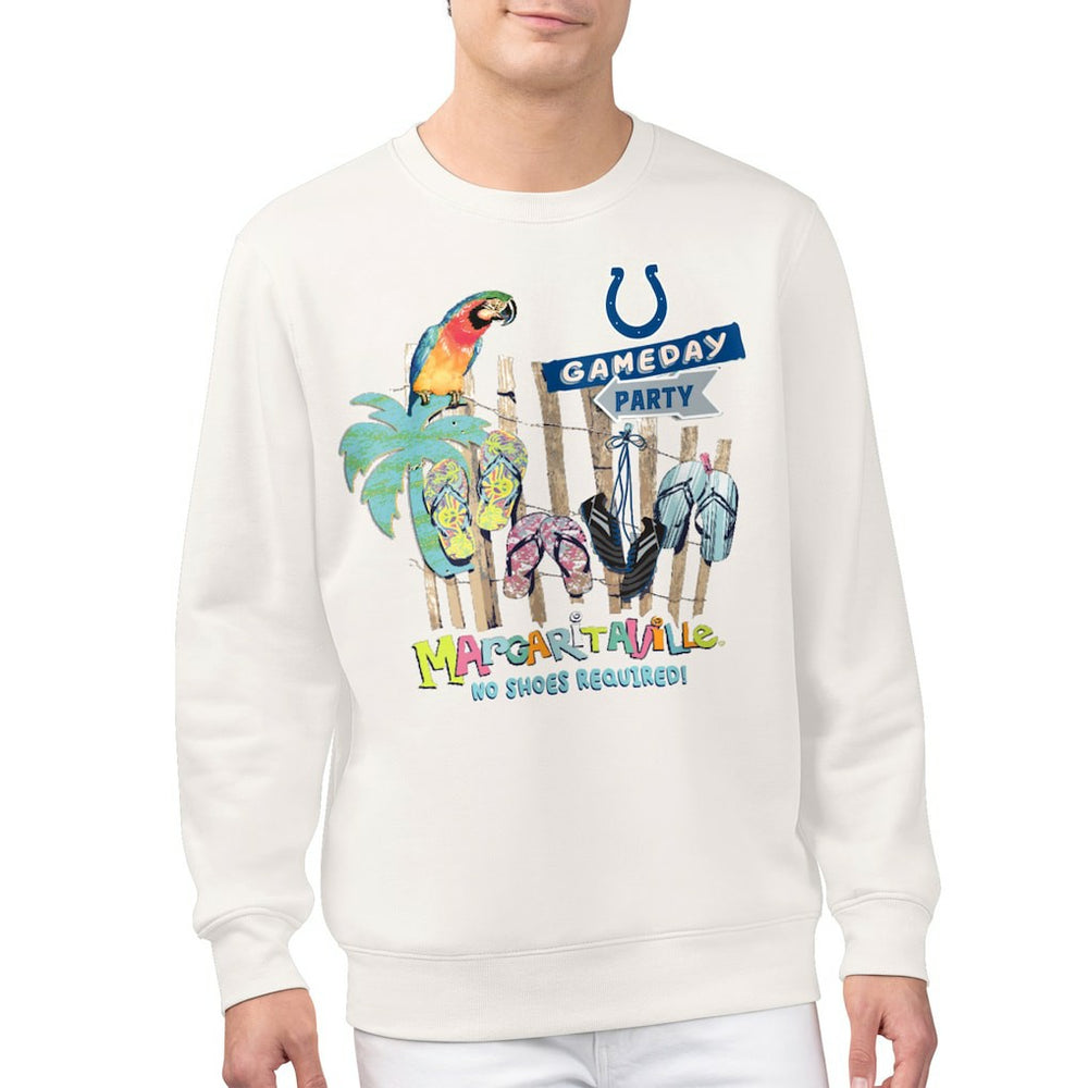 Indianapolis Colts Margaritaville Gameday Party Fleece Sweatshirt - Cream Sweatshirts