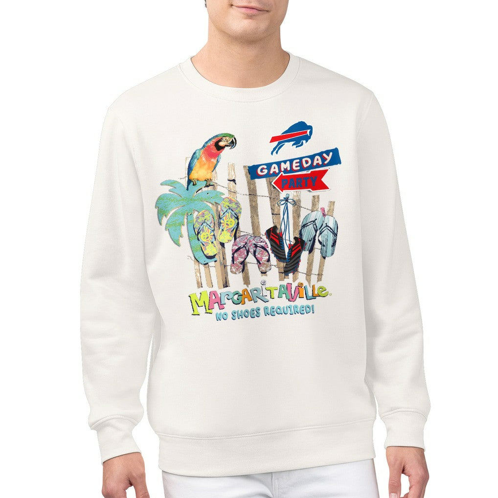 Buffalo Bills Margaritaville Gameday Party Fleece Sweatshirt - Cream Sweatshirts