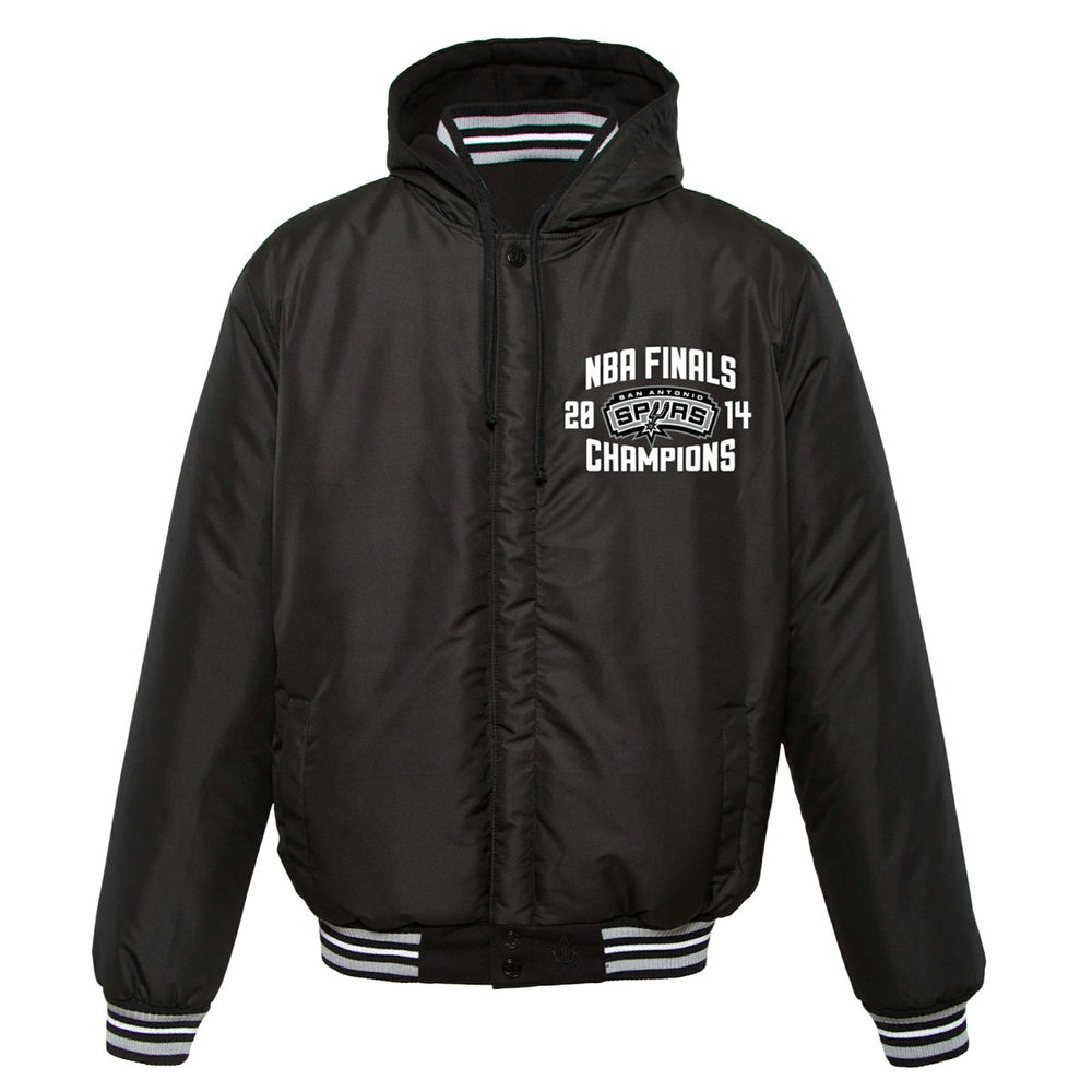 San Antonio Spurs JH Design 2014 NBA Finals Fleece Full-Zip Varsity Jacket Black