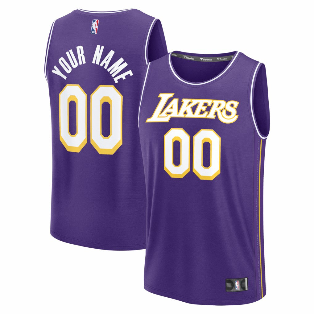 Los Angeles Lakers Fastbreak Custom Jersey Statement Edition Purple - Fanatics