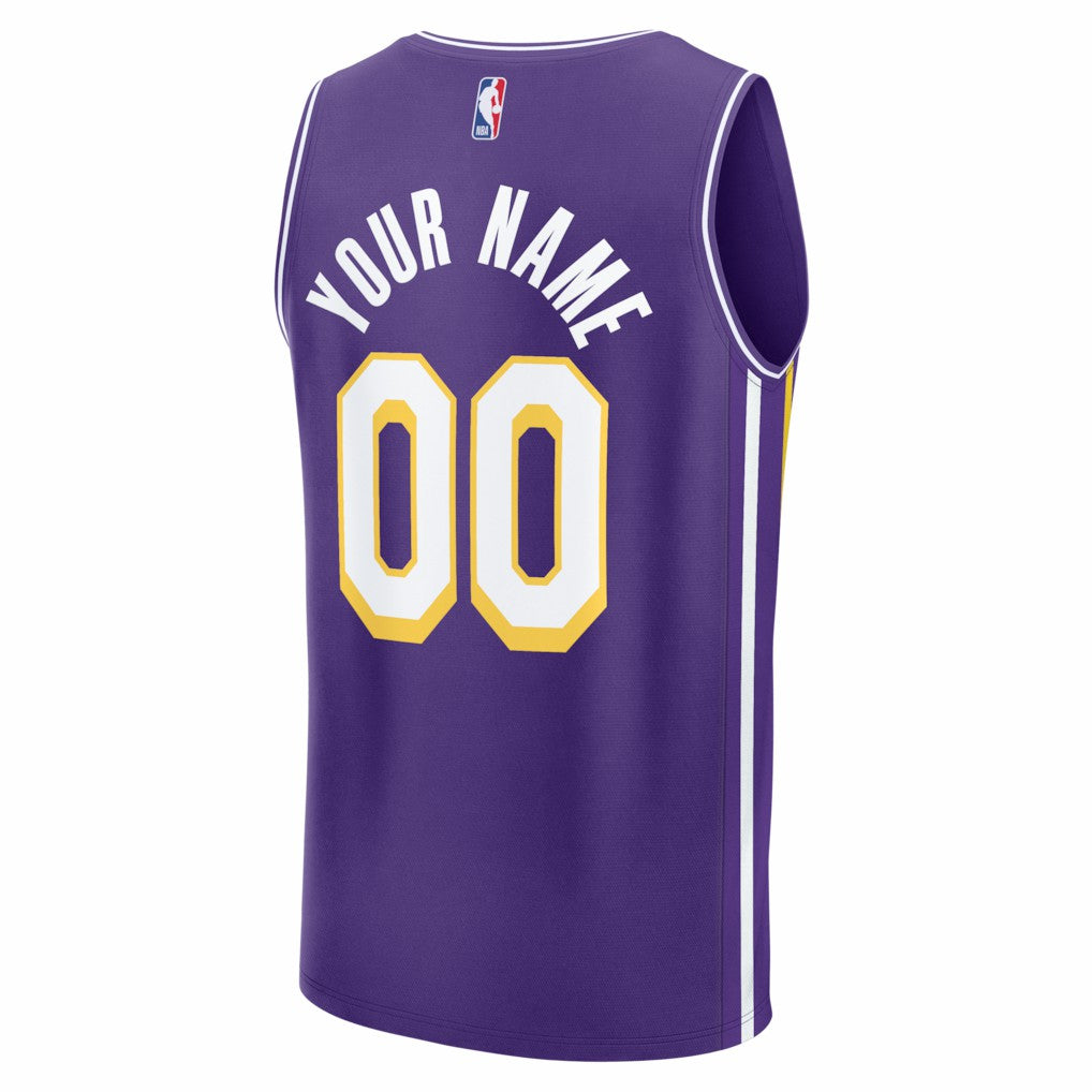 Los Angeles Lakers Fastbreak Custom Jersey Statement Edition Purple - Fanatics