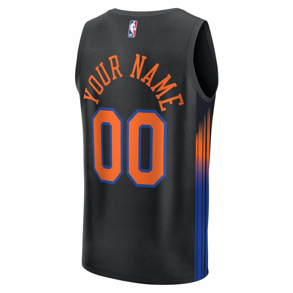 New York Knicks Fastbreak Custom Jersey Statement Edition Black - Fanatics