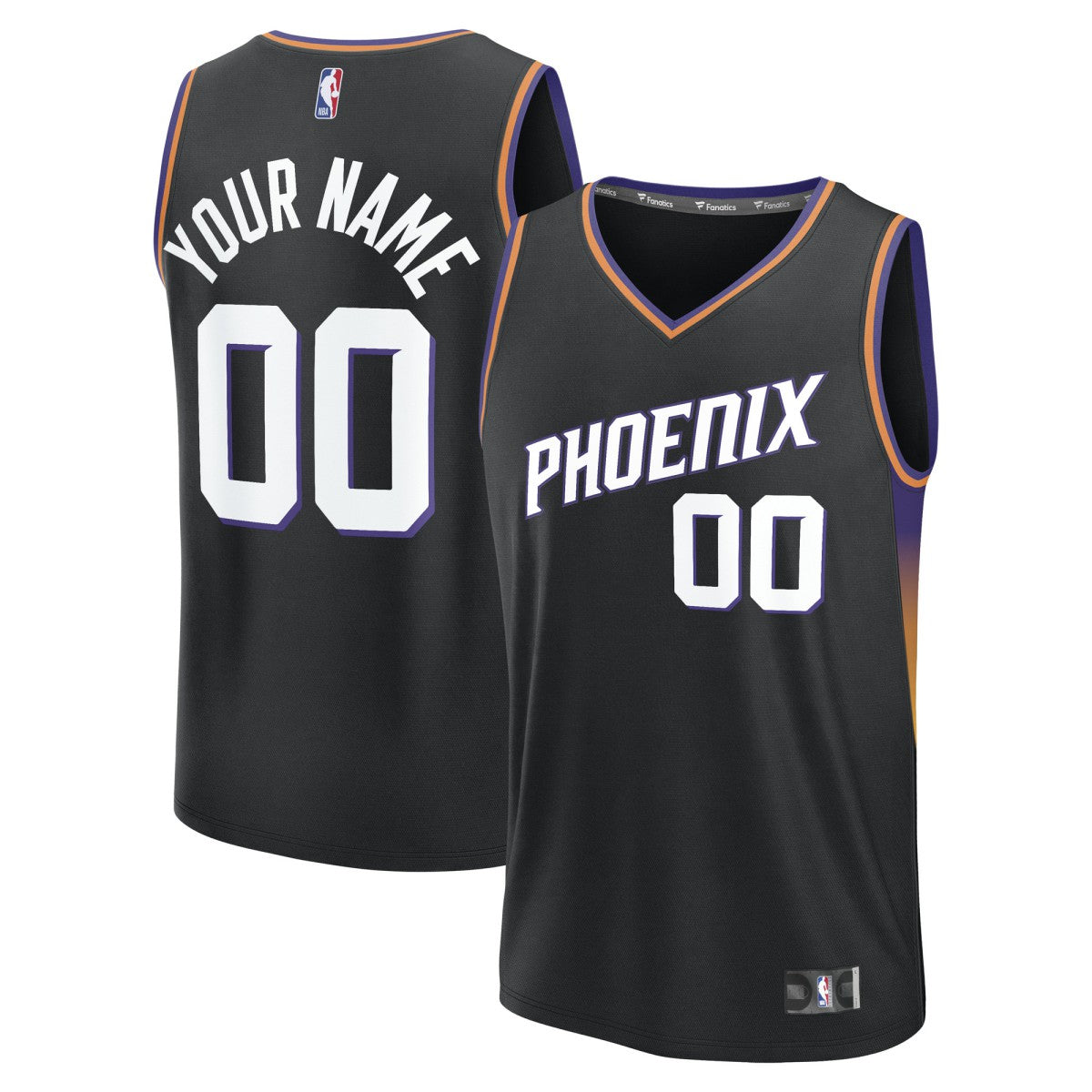 Phoenix Suns Fastbreak Custom Jersey Statement Edition Black - Fanatics
