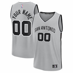 San Antonio Spurs Youth Fastbreak Custom Jersey Statement Edition Silver - Fanatics outlet