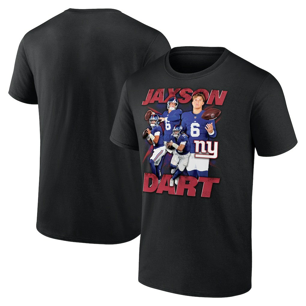 Jaxson Dart New York Giants Notorious Graphic T-Shirt - Black T-shirts