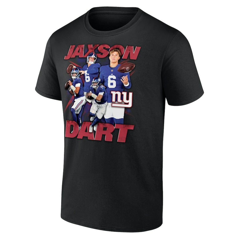 Jaxson Dart New York Giants Notorious Graphic T-Shirt - Black T-shirts