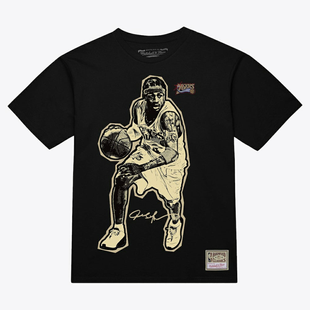 Allen Iverson Philadelphia 76ers Unisex Blockbuster Player Graphic T-Shirt Black - Mitchell & Ness