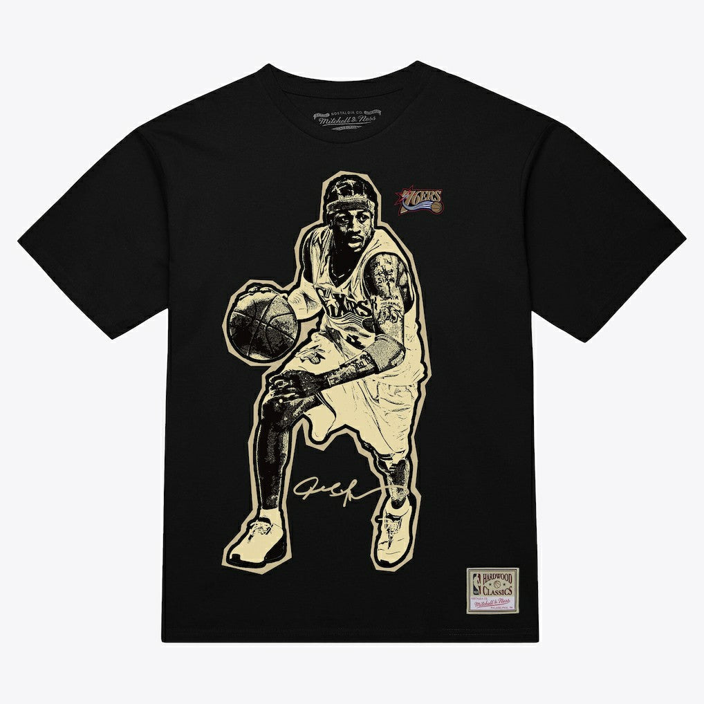 Allen Iverson Philadelphia 76ers Unisex Blockbuster Player Graphic T-Shirt Black - Mitchell & Ness