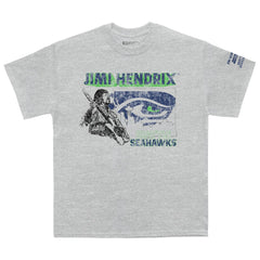 Seattle Seahawks Ceremony of Roses Jimi Hendrix Vintage Athletic T-Shirt - Heather Gray T-shirts