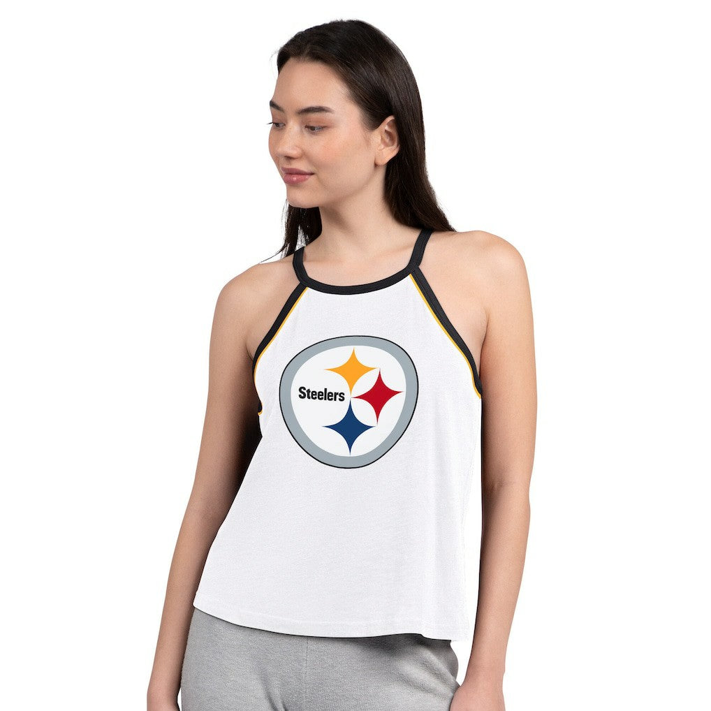 Pittsburgh Steelers G-III 4Her by Carl Banks Women's Redemption Win Slub Tank Top - White Tops