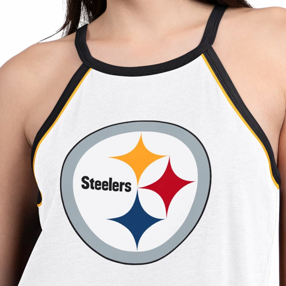 Pittsburgh Steelers G-III 4Her by Carl Banks Women's Redemption Win Slub Tank Top - White Tops