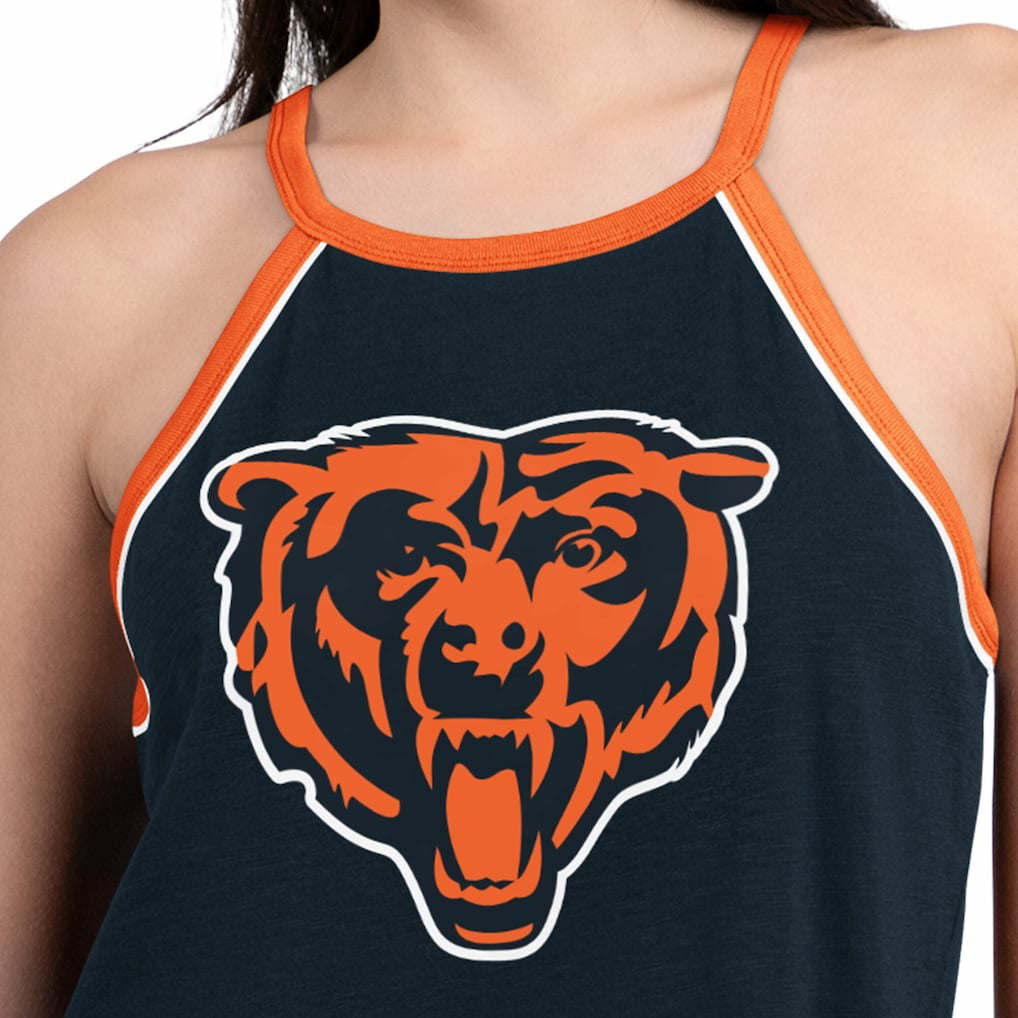 Chicago Bears G-III 4Her by Carl Banks Women's Redemption Win Slub Tank Top - Navy Tops
