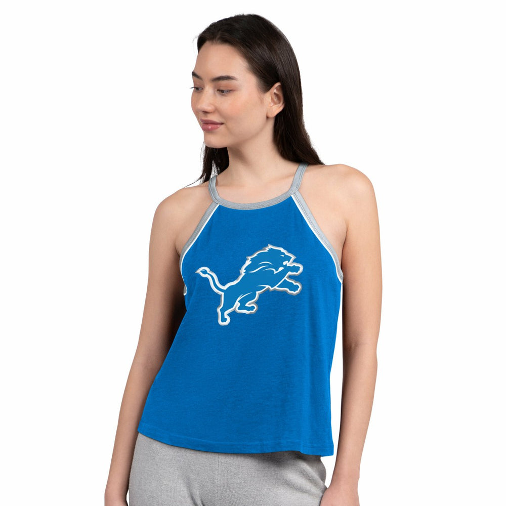 Detroit Lions G-III 4Her by Carl Banks Women's Redemption Win Slub Tank Top - Royal Tops
