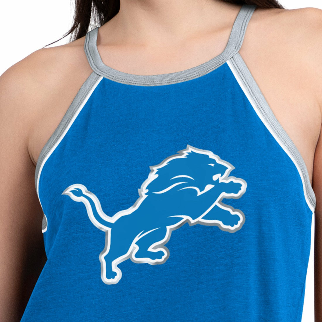 Detroit Lions G-III 4Her by Carl Banks Women's Redemption Win Slub Tank Top - Royal Tops