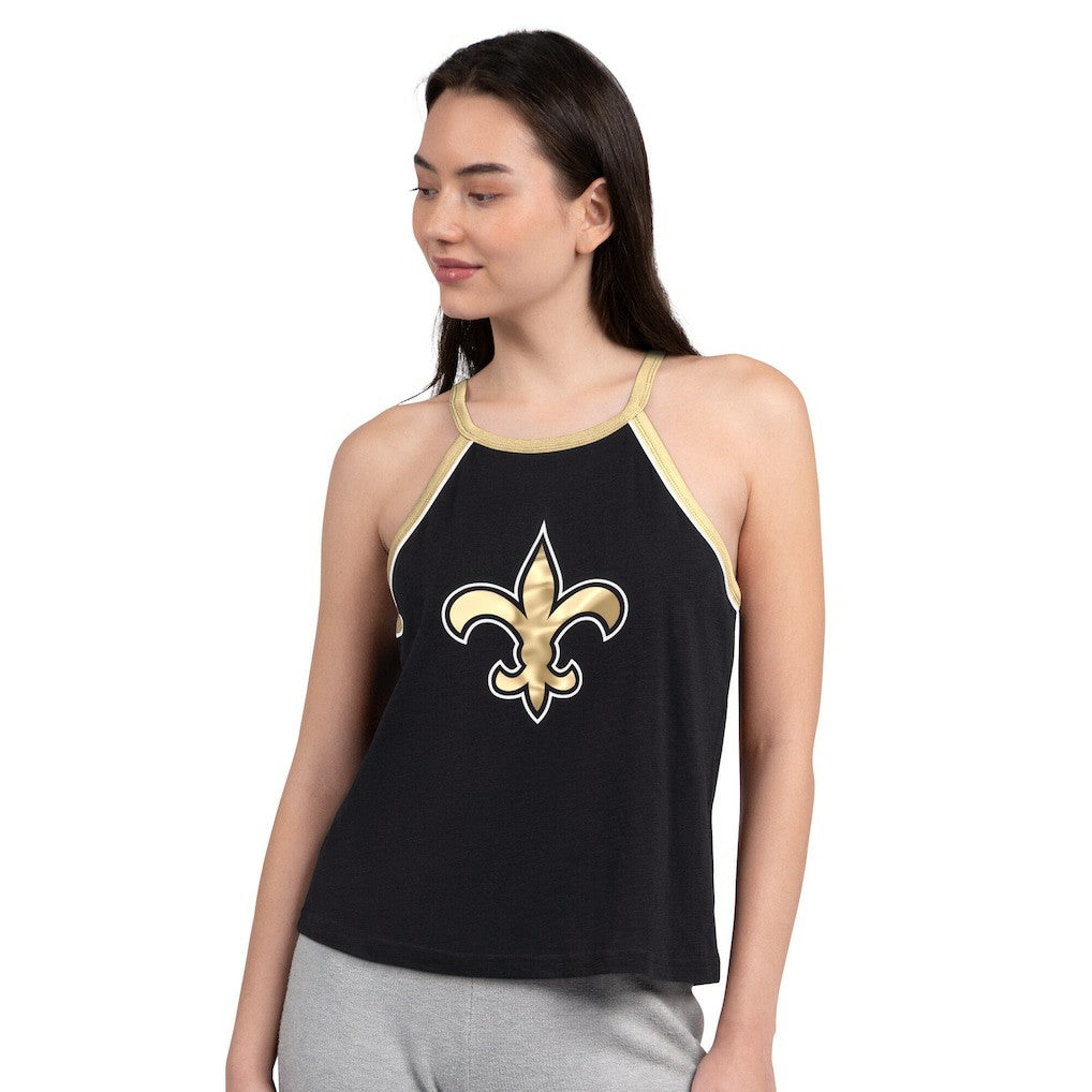 New Orleans Saints G-III 4Her by Carl Banks Women's Redemption Win Slub Tank Top - Black Tops