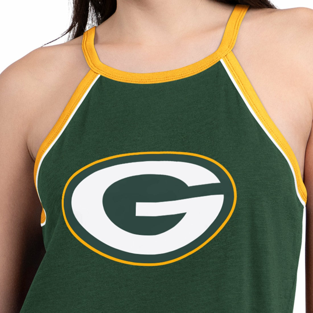 Green Bay Packers G-III 4Her by Carl Banks Women's Redemption Win Slub Tank Top - Green Tops
