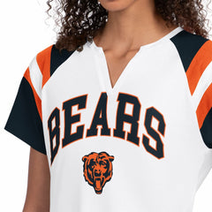 Chicago Bears Starter Women's Game On Raglan Notch Neck T-Shirt - White T-shirts